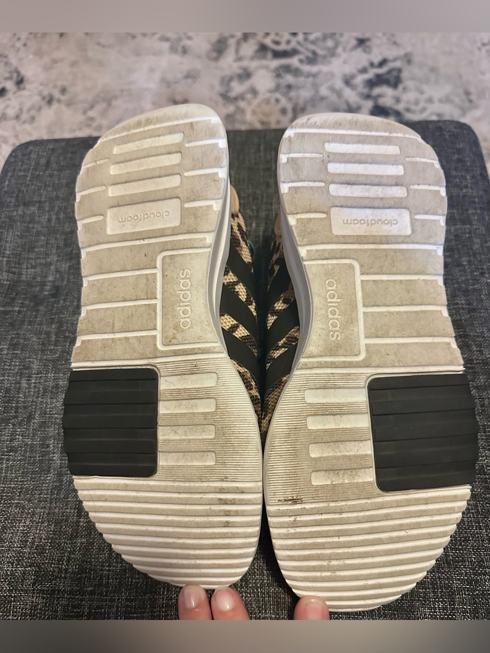 adidas Kids Leopard Print Racer TR21 Lace Up Sneakers - Picture 5 of 9